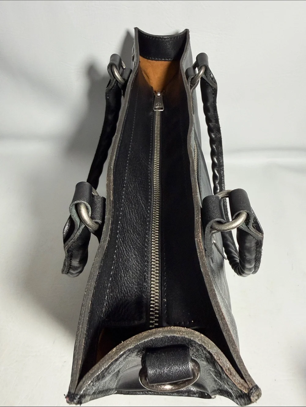 Patricia Nash Zancona Tote Black Leather Stud Detail